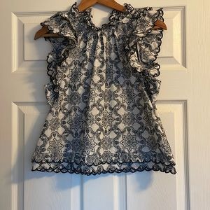 Anthropologie ruffle blouse